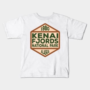 Kenai Fjords National Park badge Kids T-Shirt